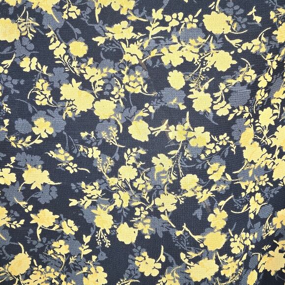 Bar III Top Womens Small Floral Surplice Faux Wrap Sheer Long Sleeve Bohemian - Picture 5 of 6